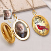 Custom Photo Locket Necklace - Personalized Memorial Sympathy Gifts For Loss Of Mom, Dad - Always Loved Always Missed