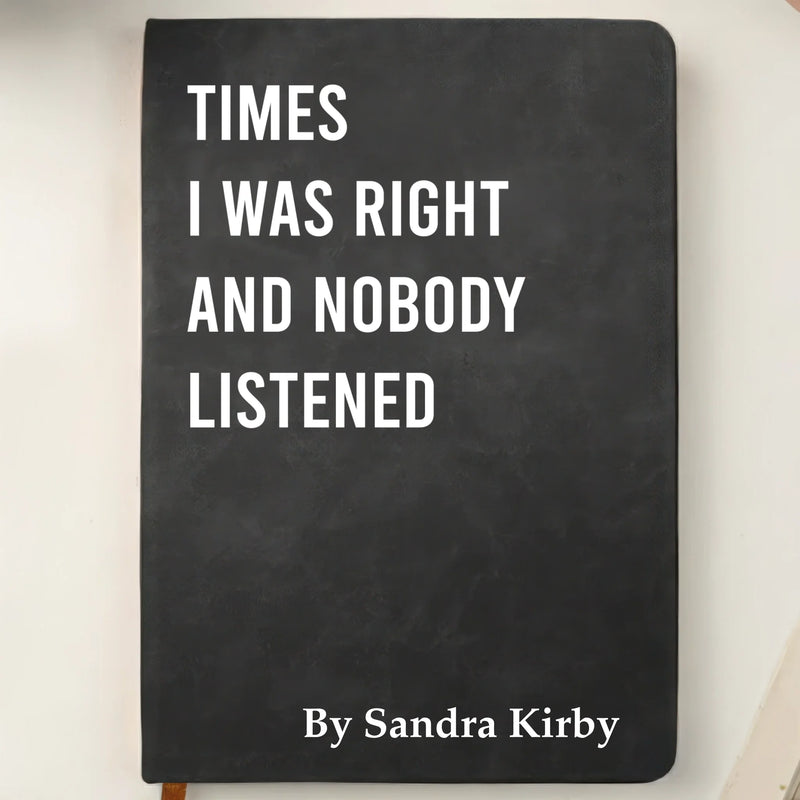 Custom Leather Writing Journal - Personalized Funny  Gifts For Coworker, Work Bestie, Best Friends - Sarcasm Storage Unit