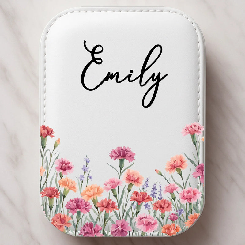 Custom Jewelry Box LED Makeup - Personalized Birthday Gifts For Besties, Sisters, BFF, Family, Yourself - Growing Into My Brighter Self