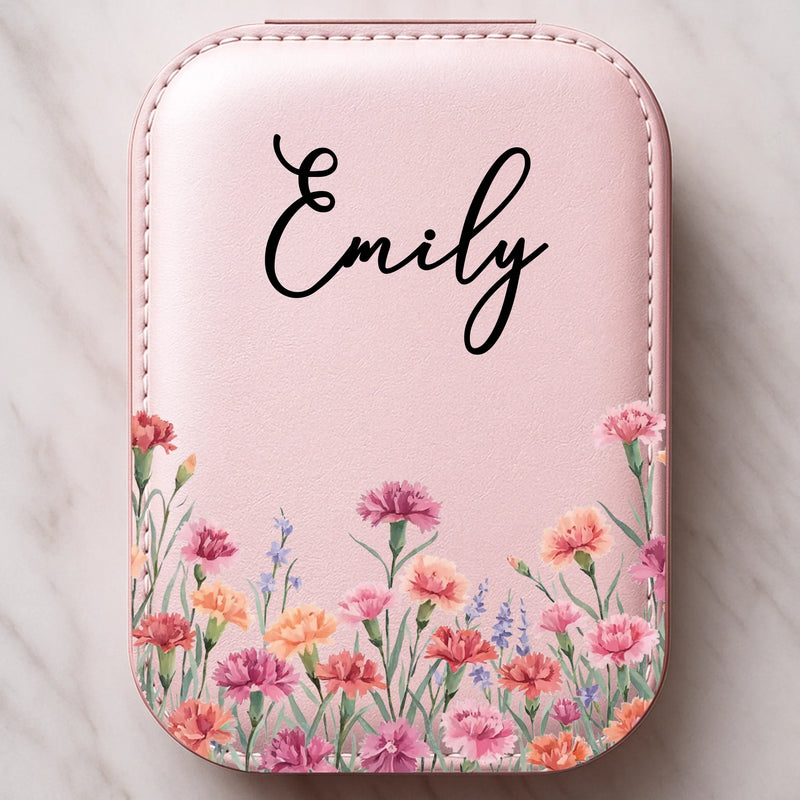 Custom Jewelry Box LED Makeup - Personalized Birthday Gifts For Besties, Sisters, BFF, Family, Yourself - Growing Into My Brighter Self