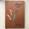 Custom Leather Writing Journal - Personalized Birthday Gifts For Besties, Sisters, BFF, Family, Yourself - Building My Tomorrow With Intention