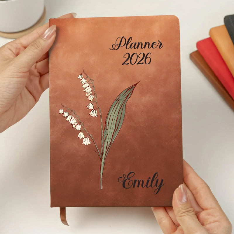 Custom Leather Writing Journal - Personalized Birthday Gifts For Besties, Sisters, BFF, Family, Yourself - Building My Tomorrow With Intention