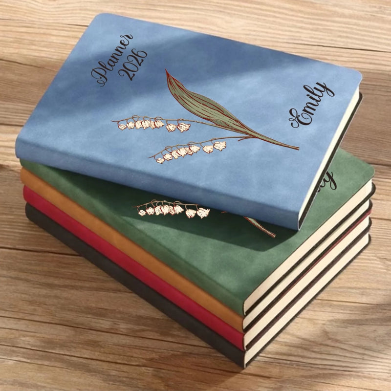 Custom Leather Writing Journal - Personalized Birthday Gifts For Besties, Sisters, BFF, Family, Yourself - Building My Tomorrow With Intention