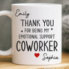 Custom Mug - Personalized Birthday Gifts For Coworker, Work Bestie - Teamwork Keeps Us Moving Forward