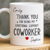 Custom Mug - Personalized Birthday Gifts For Coworker, Work Bestie - Teamwork Keeps Us Moving Forward