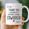 Custom Mug - Personalized Birthday Gifts For Coworker, Work Bestie - Teamwork Keeps Us Moving Forward