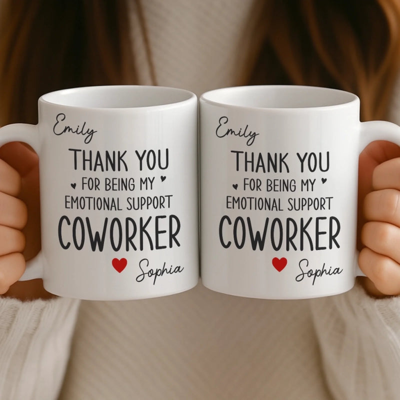 Custom Mug - Personalized Birthday Gifts For Coworker, Work Bestie - Teamwork Keeps Us Moving Forward
