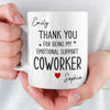 Custom Mug - Personalized Birthday Gifts For Coworker, Work Bestie - Teamwork Keeps Us Moving Forward