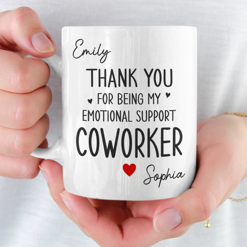 Custom Mug - Personalized Birthday Gifts For Coworker, Work Bestie - Teamwork Keeps Us Moving Forward