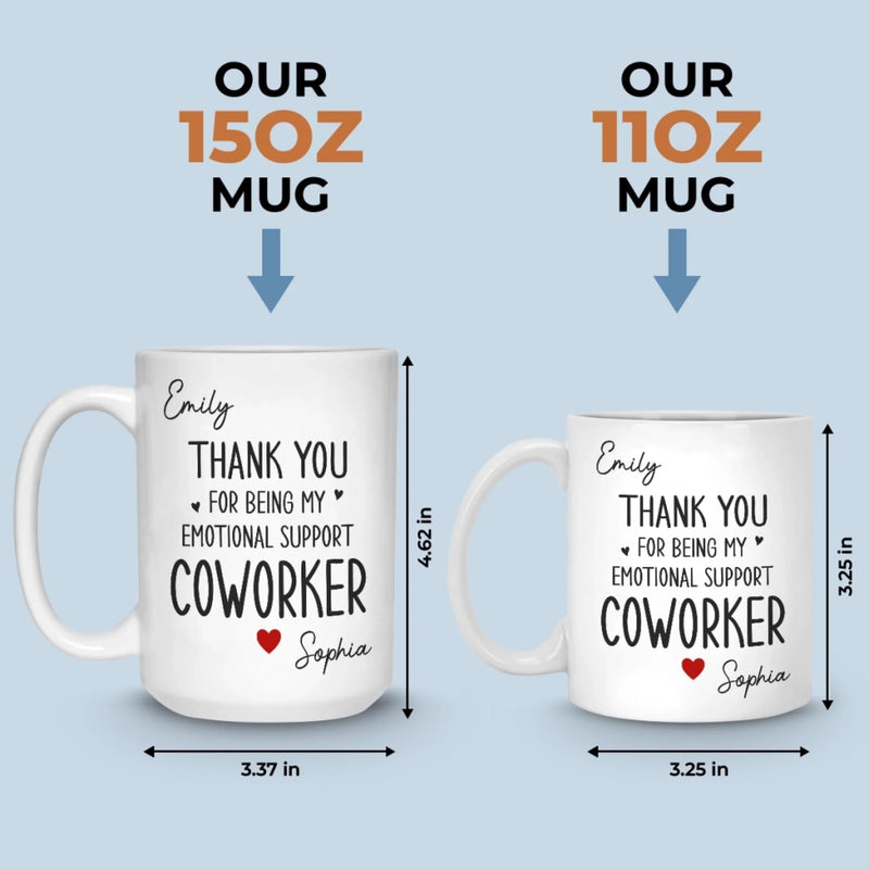 Custom Mug - Personalized Birthday Gifts For Coworker, Work Bestie - Teamwork Keeps Us Moving Forward