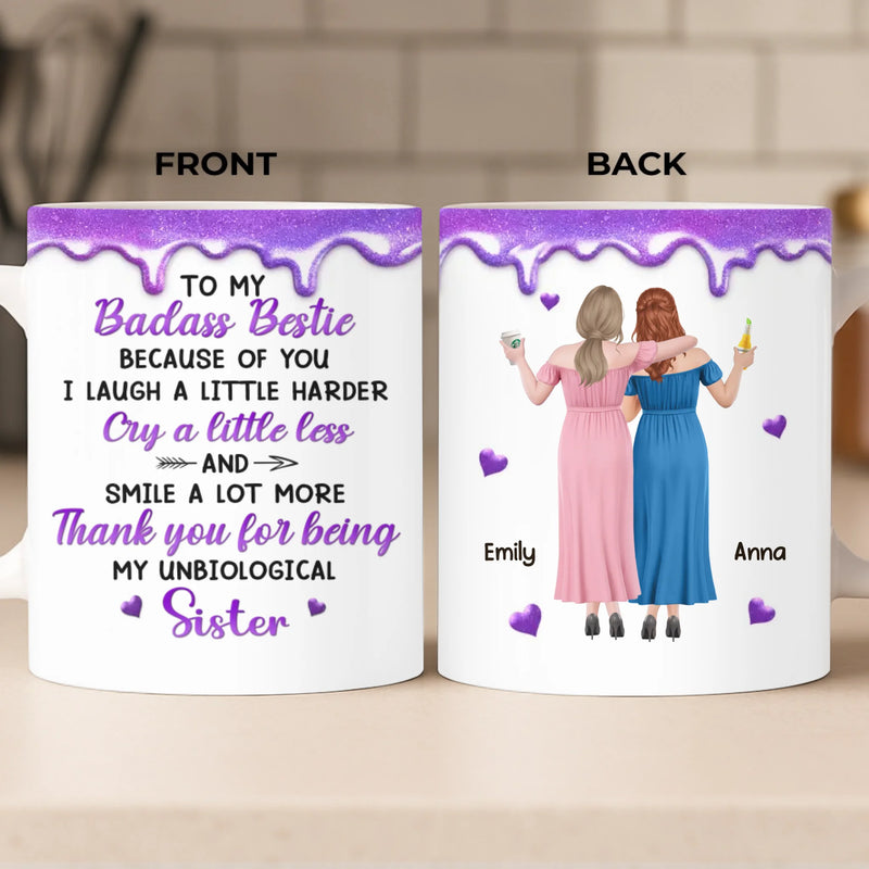 Custom Mug - Personalized Best Friend Birthday Gifts For Women, Besties, Sisters, BFF - Besties Making Life Shine Brighter