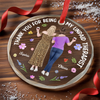 Custom Circle Glass Ornament - Personalized Best Friend Christmas Birthday Gifts For Women, Besties, Sisters, BFF - Your Light Finds Mine