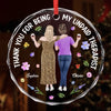 Custom Circle Glass Ornament - Personalized Best Friend Christmas Birthday Gifts For Women, Besties, Sisters, BFF - Your Light Finds Mine