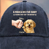 Custom Vintage Washed Denim Baseball Cap - Personalized Christmas Birthday Gifts For Dog Cat Lovers, Dog Dad And Mom, Cat Owners - Best Bro Comes With Fur