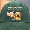 Custom Vintage Washed Denim Baseball Cap - Personalized Christmas Birthday Gifts For Dog Cat Lovers, Dog Dad And Mom, Cat Owners - Best Bro Comes With Fur