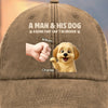 Custom Vintage Washed Denim Baseball Cap - Personalized Christmas Birthday Gifts For Dog Lovers, Dog Dad And Mom - This Is My Emotional Support Legend