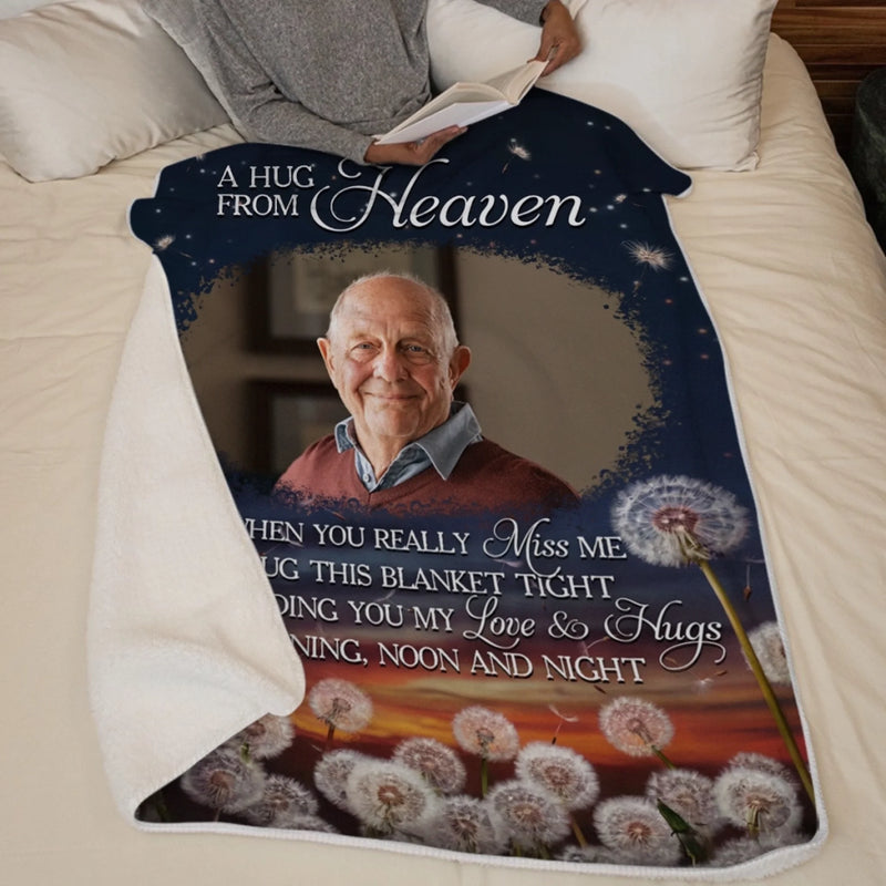 Custom Photo Blanket - Personalized Memorial Sympathy Gifts For Loss Of Mom, Dad - You Live In Every Quiet Miracle