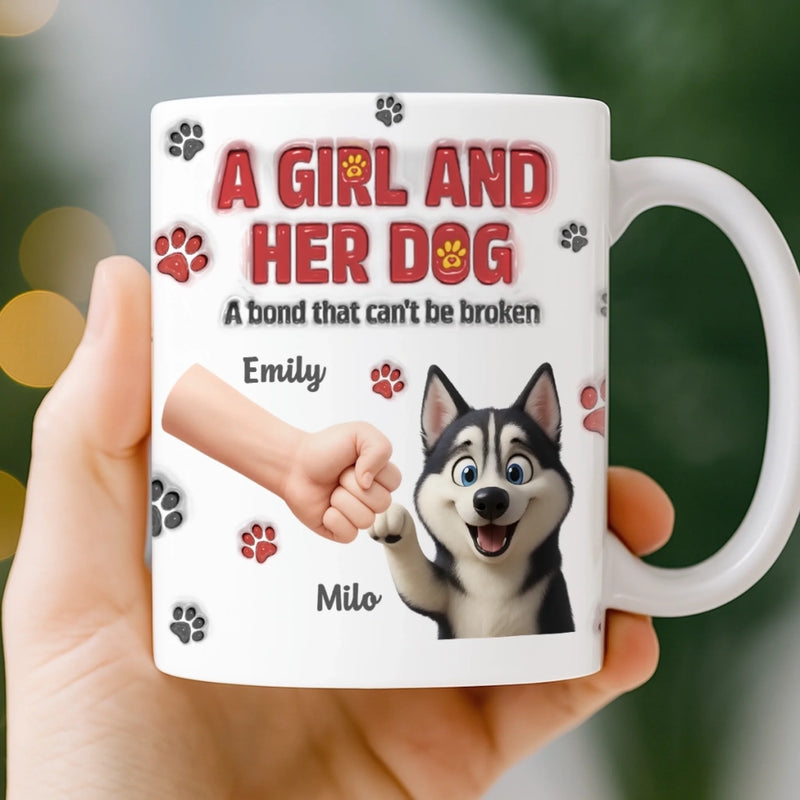 Custom Mug - Personalized Birthday Gifts For Dog Lovers, Dog Dad And Mom - I Work For Dog Treats