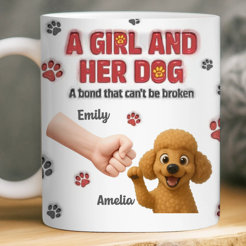 Custom Mug - Personalized Birthday Gifts For Dog Lovers, Dog Dad And Mom - I Work For Dog Treats