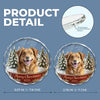 Custom Photo Circle Glass Ornament - Personalized Christmas Birthday Gifts For Dog Cat Lovers, Dog Dad And Mom, Cat Owners - Life Feels Better With Pets