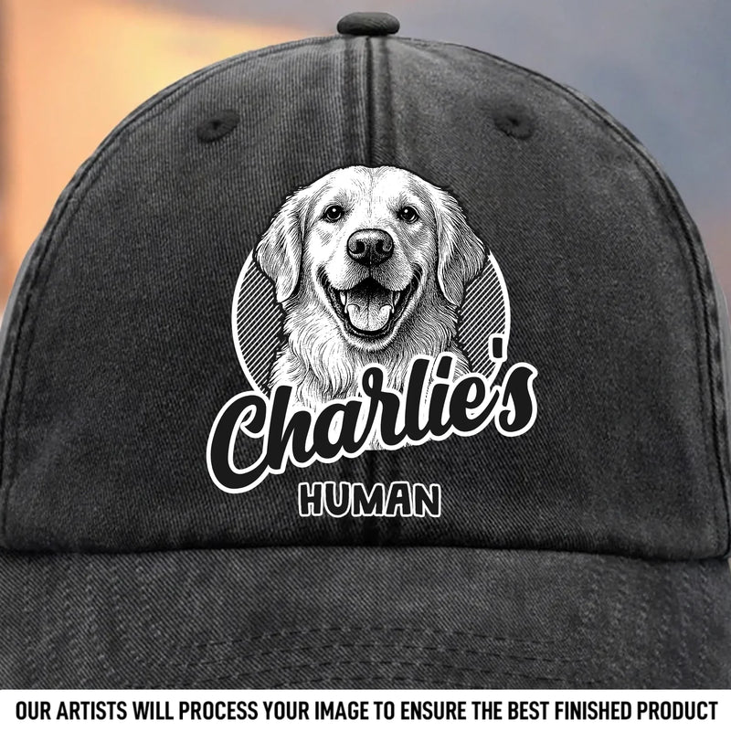 Custom Photo Vintage Washed Denim Baseball Cap - Personalized Birthday Gifts For Dog Cat Lovers, Dog Dad And Mom, Cat Owners - Fur Baby Obsessed