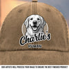 Custom Photo Vintage Washed Denim Baseball Cap - Personalized Birthday Gifts For Dog Cat Lovers, Dog Dad And Mom, Cat Owners - Fur Baby Obsessed