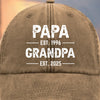 Custom Vintage Washed Denim Baseball Cap - Personalized Birthday Gifts For Dad, Grandpa - You Make Us Feel Brave