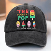 Custom Vintage Washed Denim Baseball Cap - Personalized Birthday Gifts For Dad, Grandpa - Growing Up With Your Guiding Strength