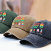 Custom Vintage Washed Denim Baseball Cap - Personalized Birthday Gifts For Dad, Grandpa - Growing Up With Your Guiding Strength