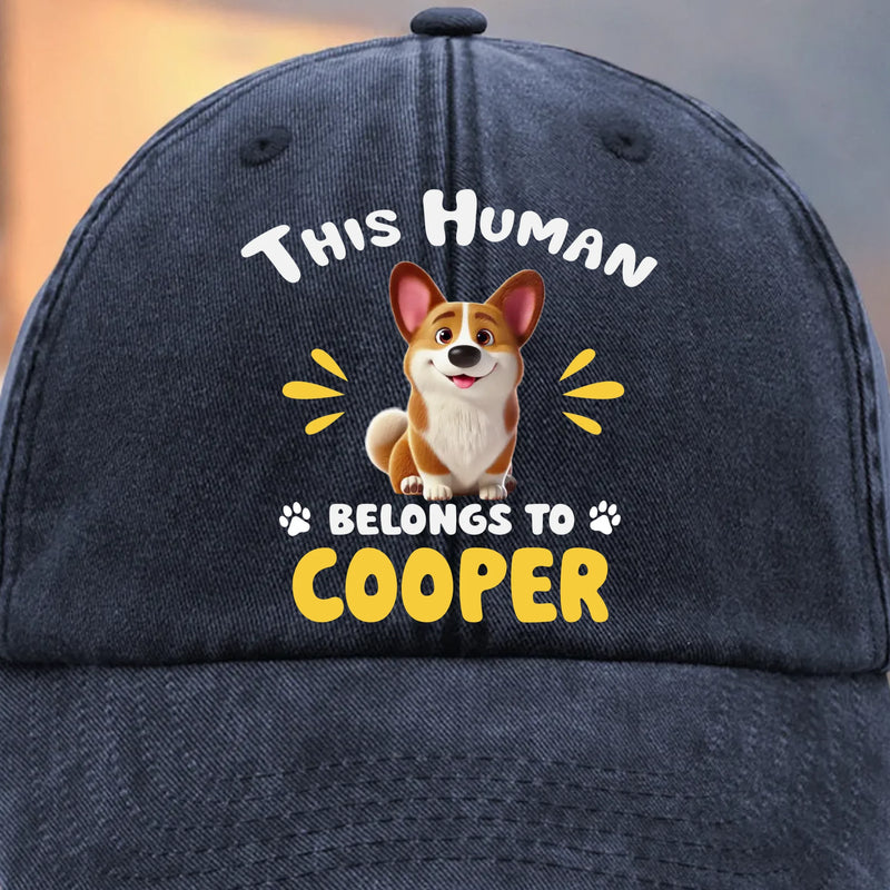 Custom Vintage Washed Denim Baseball Cap - Personalized Birthday Gifts For Dog Cat Lovers, Dog Dad And Mom, Cat Owners - Living The Fur Way