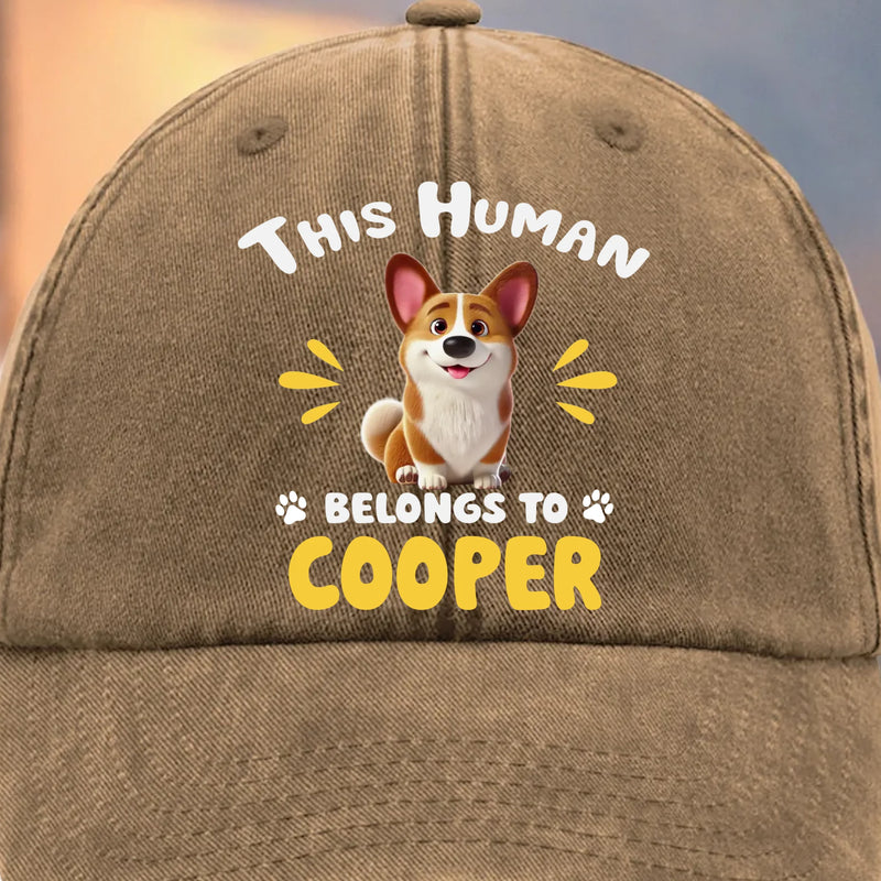Custom Vintage Washed Denim Baseball Cap - Personalized Birthday Gifts For Dog Cat Lovers, Dog Dad And Mom, Cat Owners - Living The Fur Way