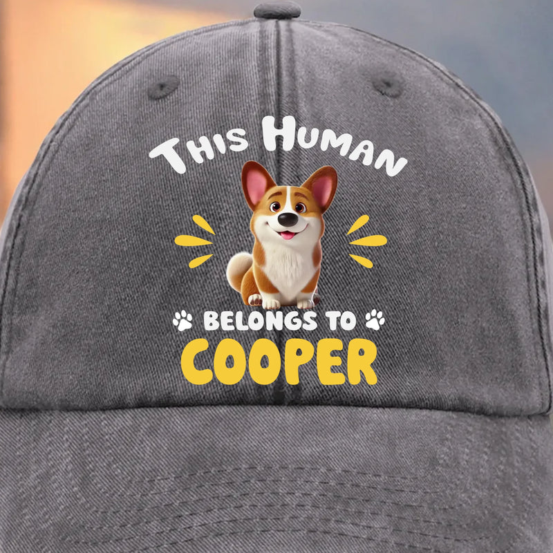 Custom Vintage Washed Denim Baseball Cap - Personalized Birthday Gifts For Dog Cat Lovers, Dog Dad And Mom, Cat Owners - Living The Fur Way