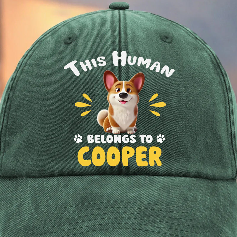 Custom Vintage Washed Denim Baseball Cap - Personalized Birthday Gifts For Dog Cat Lovers, Dog Dad And Mom, Cat Owners - Living The Fur Way