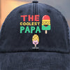 Custom Vintage Washed Denim Baseball Cap - Personalized Birthday Gifts For Dad, Grandpa - Growing Up With Your Guiding Strength