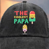 Custom Vintage Washed Denim Baseball Cap - Personalized Birthday Gifts For Dad, Grandpa - Growing Up With Your Guiding Strength