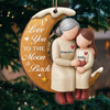 Custom Wood Ornament - Personalized Christmas Birthday Gifts For Grandma - A Heart Shaped By You