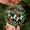 Custom Circle Glass Ornament - Personalized Christmas Birthday Gifts For Coworker, Work Bestie - Together We Make A Great Team