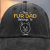 Custom Vintage Washed Denim Baseball Cap - Personalized Christmas Birthday Gifts For Dog Cat Lovers, Dog Dad And Mom, Cat Owners - Proud Father Of Fur Legends