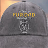 Custom Vintage Washed Denim Baseball Cap - Personalized Christmas Birthday Gifts For Dog Cat Lovers, Dog Dad And Mom, Cat Owners - Proud Father Of Fur Legends