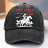 Custom Vintage Washed Denim Baseball Cap - Personalized Birthday Gifts For Dad, Grandpa - Cool Papas Club