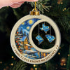 Custom Long Distance Acrylic Ornament - Personalized Christmas Birthday Gifts For Mom, Dad, Brother, Sister, Kids - Our Love Maps The Way