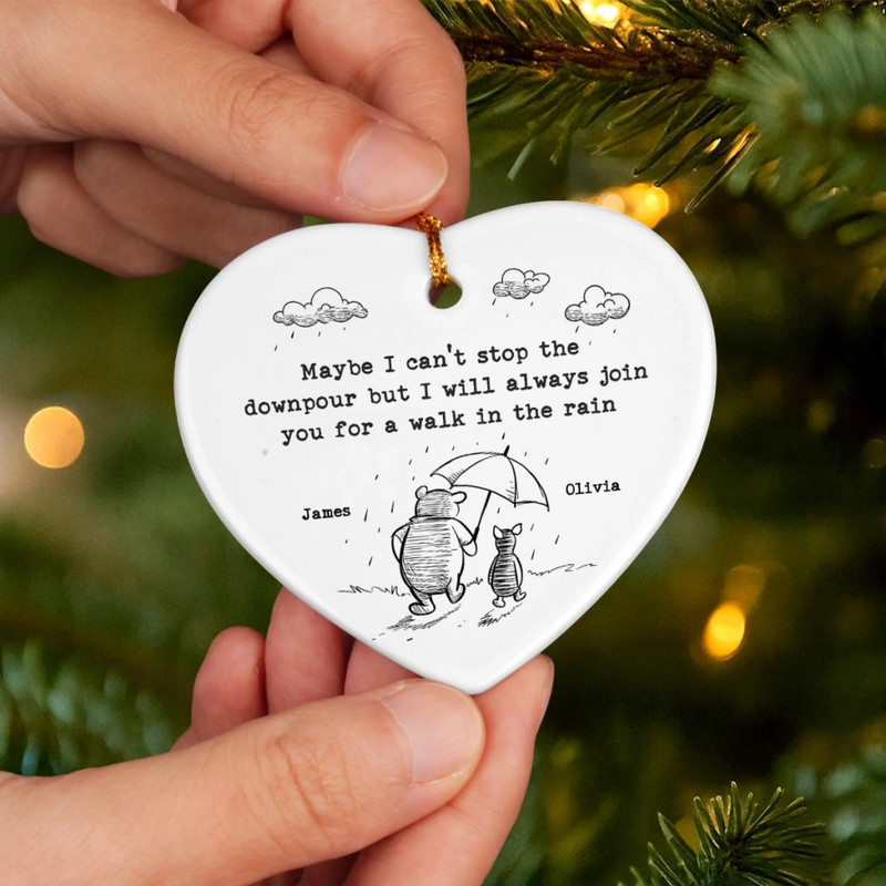Custom Ceramic Ornament - Personalized Best Friend Christmas Birthday Gifts For Women, Besties, Sisters, BFF - A Friend Like You