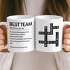 Custom Scrabble Mug - Personalized Birthday Gifts For Coworker, Work Bestie - Workdays Are Better With You