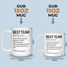 Custom Scrabble Mug - Personalized Birthday Gifts For Coworker, Work Bestie - Workdays Are Better With You