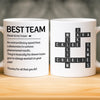 Custom Scrabble Mug - Personalized Birthday Gifts For Coworker, Work Bestie - Workdays Are Better With You