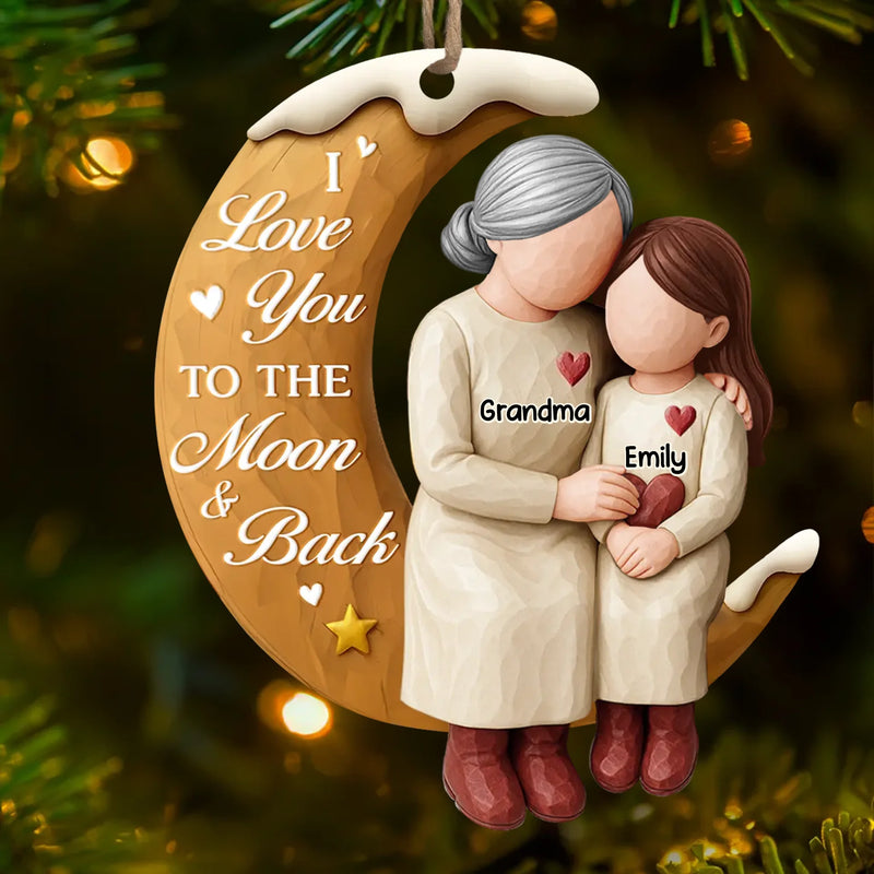 Custom Wood Ornament - Personalized Christmas Birthday Gifts For Grandma - A Heart Shaped By You