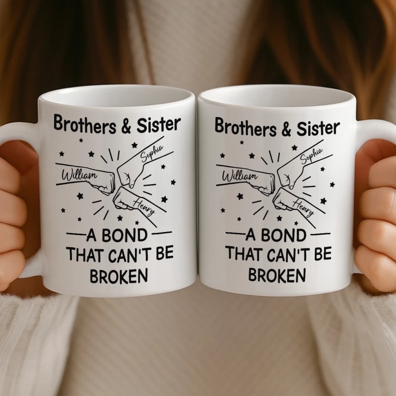 Custom Mug - Personalized Birthday Gifts For Brother, Sister - Together We Bright