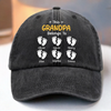 Custom Vintage Washed Denim Baseball Cap - Personalized Birthday Gifts For Dad, Grandpa - Learning Life Through Your Eyes