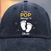 Custom Vintage Washed Denim Baseball Cap - Personalized Birthday Gifts For Dad, Grandpa - Learning Life Through Your Eyes