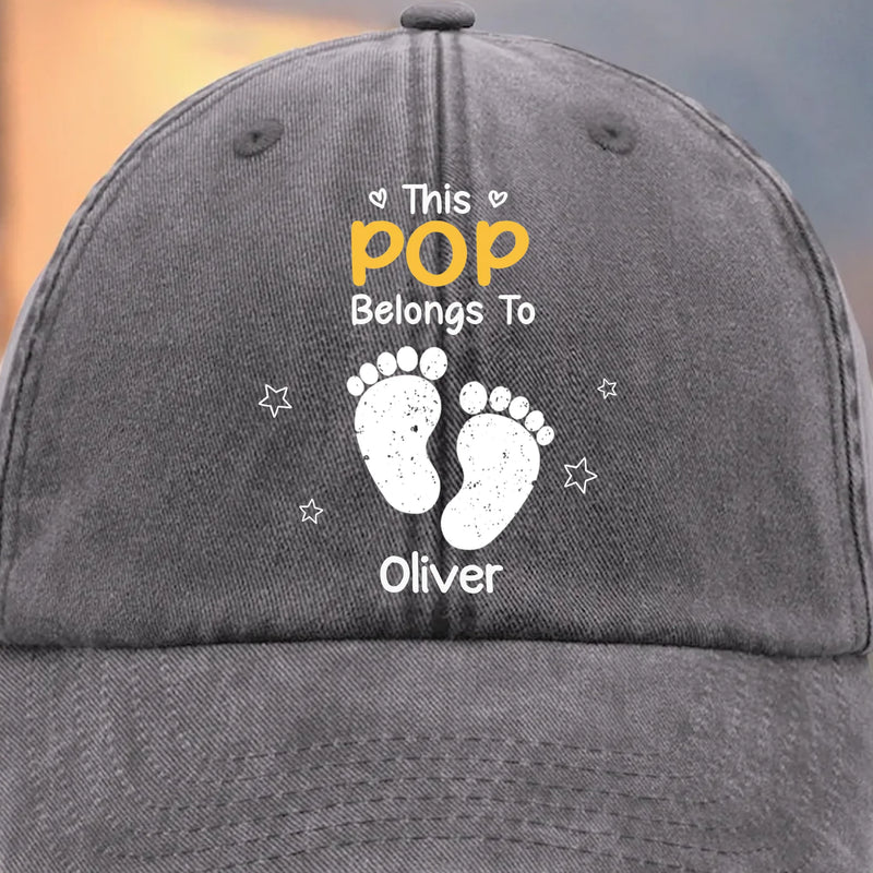 Custom Vintage Washed Denim Baseball Cap - Personalized Birthday Gifts For Dad, Grandpa - Learning Life Through Your Eyes